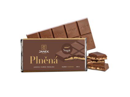 JANKOVA plnená čokoláda - mliečna - nugátová