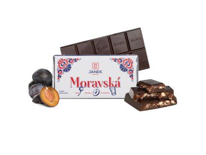 moravska tabulka cokolada 200g horka morava tradice radost obdarovani zufanek mak slivovice frgal od babicky cokoladovna janek