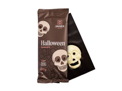 halloween lebka horka tabulka bila cokolada radost darek obdarovani poteseni cokolada cely obal cokoladovna janek