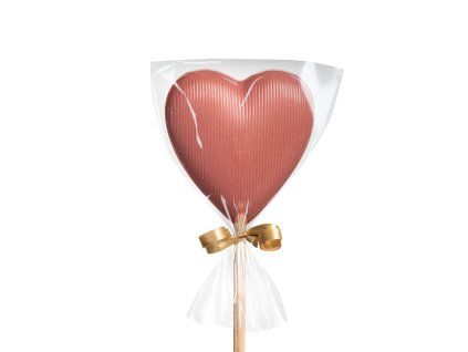 Čokoládová lízanka ruby – srdce