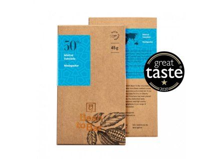 50% mliečna čokoláda Bean to bar - Madagaskar