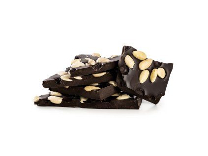 S mandľami - lámaná horká čokoláda 250g