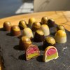 pralinka malina matcha barevna skvela chutna kysela malinova radost obdarovani poteseni cokolada cokoladovna janek